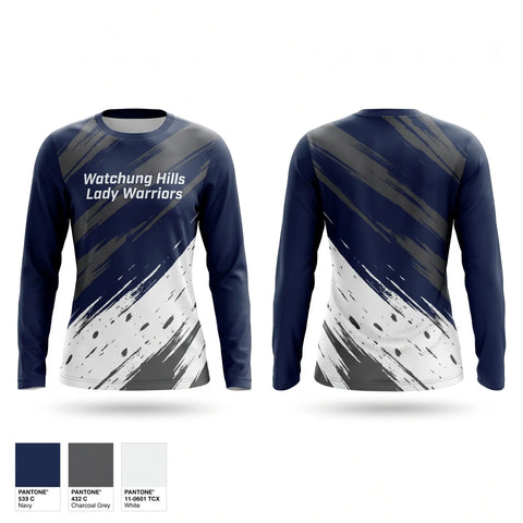 Long Sleeve Performance Shirt, Watchung Hills Lady Warriors, Softball, Teamtime, Team time, sublimation, custom sports apparel, team uniforms, spirit wear, spiritwear, sports uniforms, custom shirts, team store, custom team store, fundraiser sports, apparel fundraiser