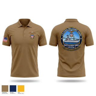 Short Sleeve Performance Polo, U.S. Naval Sea Cadet Corps Battleship Iowa Division, Navy, Teamtime, Team time, sublimation, custom sports apparel, team uniforms, spirit wear, spiritwear, sports uniforms, custom shirts, team store, custom team store, fundraiser sports, apparel fundraiser