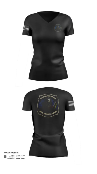 Womens Short Sleeve Vneck Shirt, District 3 Fast, Fire Department, Teamtime, Team time, sublimation, custom sports apparel, team uniforms, spirit wear, spiritwear, sports uniforms, custom shirts, team store, custom team store, fundraiser sports, apparel fundraiser