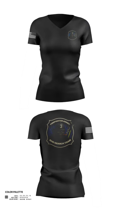 District 3 Fast 34907938 Women's Short Sleeve V-neck Shirt - 4