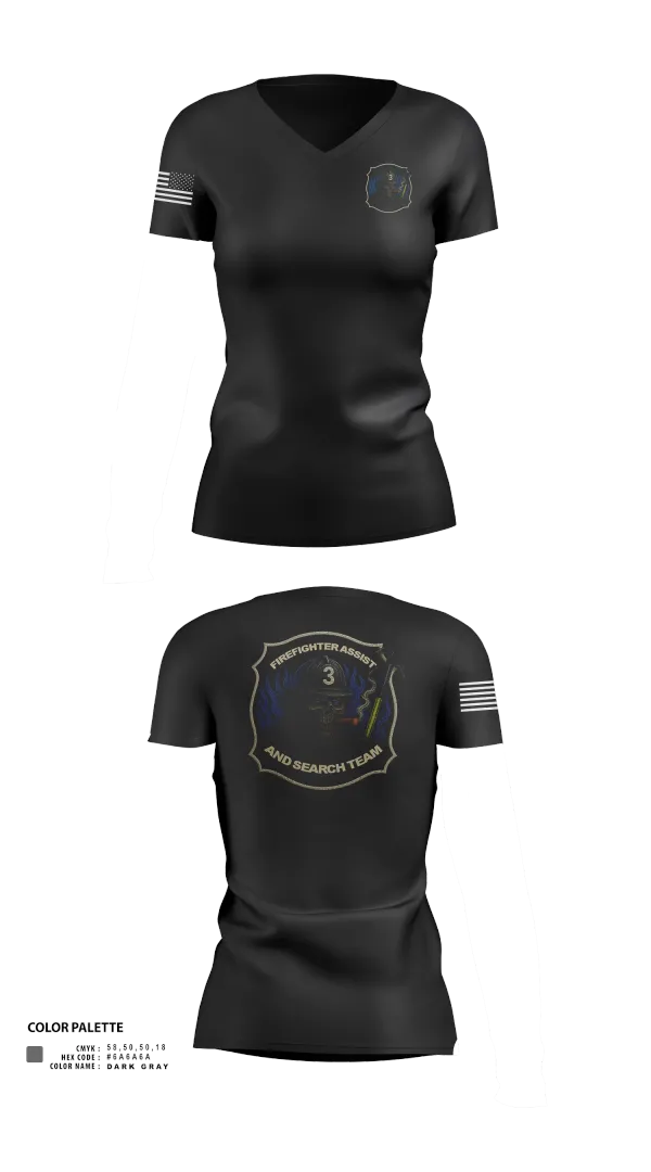 Womens Short Sleeve Vneck Shirt, District 3 Fast, Fire Department, Teamtime, Team time, sublimation, custom sports apparel, team uniforms, spirit wear, spiritwear, sports uniforms, custom shirts, team store, custom team store, fundraiser sports, apparel fundraiser