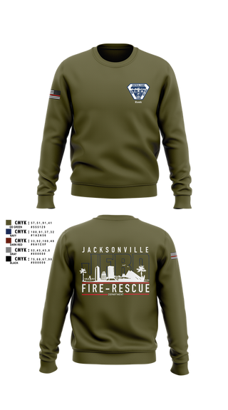 Crew Neck Sweatshirt, JFRD Critical Care Team, Fire Department, Teamtime, Team time, sublimation, custom sports apparel, team uniforms, spirit wear, spiritwear, sports uniforms, custom shirts, team store, custom team store, fundraiser sports, apparel fundraiser
