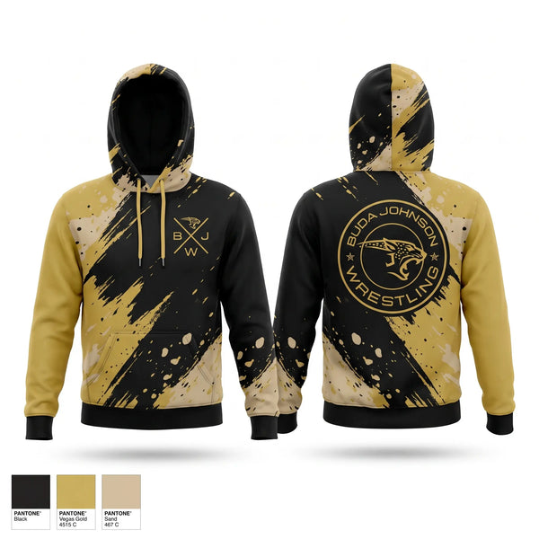 Hoodie, Buda Johnson Jaguars Wrestling, Wrestling, Teamtime, Team time, sublimation, custom sports apparel, team uniforms, spirit wear, spiritwear, sports uniforms, custom shirts, team store, custom team store, fundraiser sports, apparel fundraiser