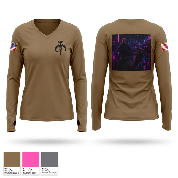 Womens Long Sleeve Vneck Shirt, A-CO 1/157, National Guard, Teamtime, Team time, sublimation, custom sports apparel, team uniforms, spirit wear, spiritwear, sports uniforms, custom shirts, team store, custom team store, fundraiser sports, apparel fundraiser