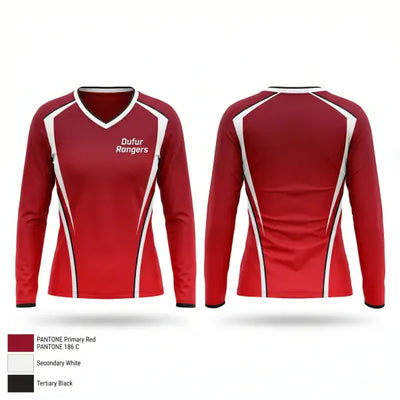 Dufur Rangers 34419692 Women's Long Sleeve V-neck Shirt - 1