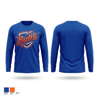 Long Sleeve Performance Shirt, Bulls, Baseball, Teamtime, Team time, sublimation, custom sports apparel, team uniforms, spirit wear, spiritwear, sports uniforms, custom shirts, team store, custom team store, fundraiser sports, apparel fundraiser