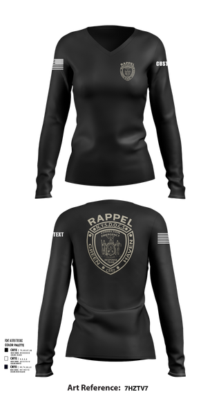 Womens Long Sleeve Vneck Shirt, Green Haven CERT, , Teamtime, Team time, sublimation, custom sports apparel, team uniforms, spirit wear, spiritwear, sports uniforms, custom shirts, team store, custom team store, fundraiser sports, apparel fundraiser