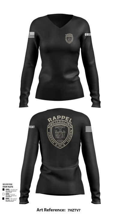 Green Haven CERT 13019233 Women's Long Sleeve V-neck Shirt - 114