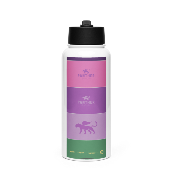 Panther Brazilian açai 8927735 Stainless Steel Water Bottle with a Straw Lid