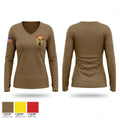 24th WMD-CST 32360190 Women's Long Sleeve V-neck Shirt - 1