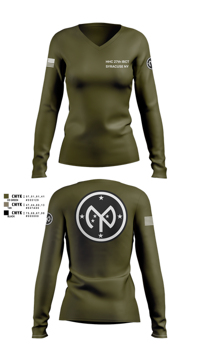 27 IBCT 2382362 Women's Long Sleeve V-neck Shirt - 101