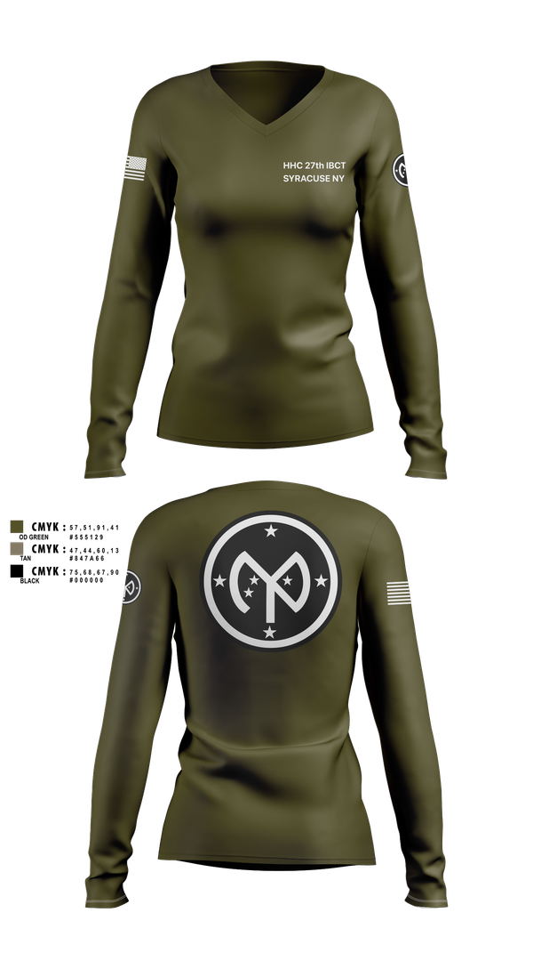 Womens Long Sleeve Vneck Shirt, 27 IBCT, , Teamtime, Team time, sublimation, custom sports apparel, team uniforms, spirit wear, spiritwear, sports uniforms, custom shirts, team store, custom team store, fundraiser sports, apparel fundraiser