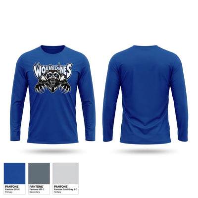 Dunbar Wolverines Long Sleeve Performance Shirt - 2