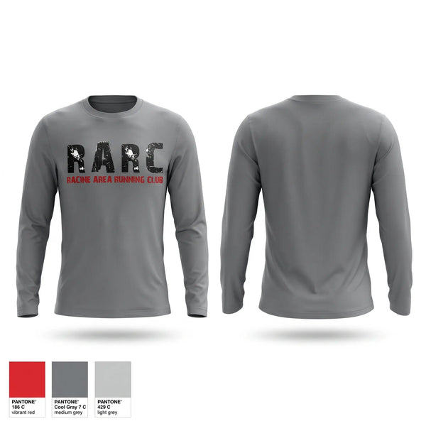 Long Sleeve Performance Shirt, Racine Area Running Club, Spirit Store, Teamtime, Team time, sublimation, custom sports apparel, team uniforms, spirit wear, spiritwear, sports uniforms, custom shirts, team store, custom team store, fundraiser sports, apparel fundraiser