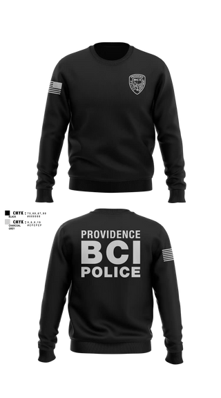 Crew Neck Sweatshirt, Providence Police BCI, Police, Teamtime, Team time, sublimation, custom sports apparel, team uniforms, spirit wear, spiritwear, sports uniforms, custom shirts, team store, custom team store, fundraiser sports, apparel fundraiser