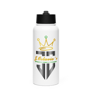 J Octavio’s 66318595 Stainless Steel Water Bottle with a Straw Lid