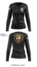 Crockett Police Department 97881074 Women's Long Sleeve V-neck Shirt - 1