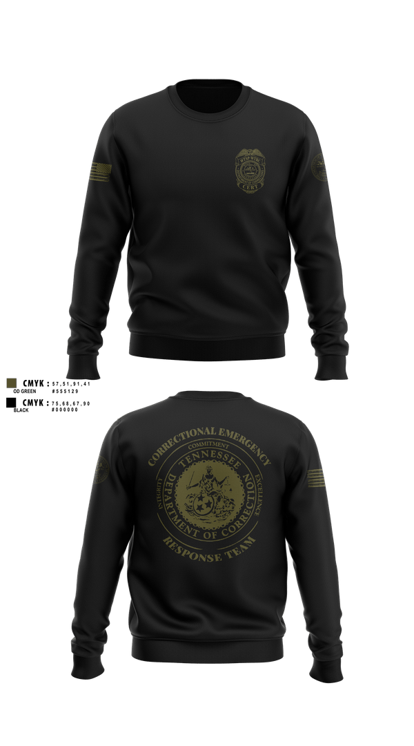 Crew Neck Sweatshirt, TDOC SPECIAL OPERATIONS, Police, Teamtime, Team time, sublimation, custom sports apparel, team uniforms, spirit wear, spiritwear, sports uniforms, custom shirts, team store, custom team store, fundraiser sports, apparel fundraiser