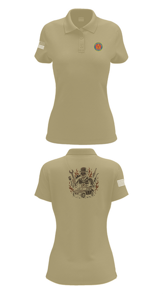 Womens Short Sleeve Performance Polo, 4th Combat Engineer Battalion A Co, Marines, Teamtime, Team time, sublimation, custom sports apparel, team uniforms, spirit wear, spiritwear, sports uniforms, custom shirts, team store, custom team store, fundraiser sports, apparel fundraiser