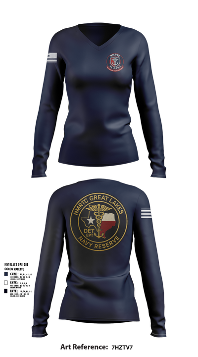 NMRTC El Paso 64078462 Women's Long Sleeve V-neck Shirt - 107