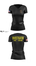 Gaston County Emergency Management and Fire Services Women's Short Sleeve V-neck Shirt - 3