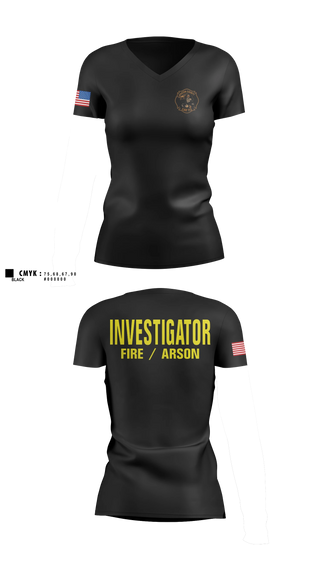 Womens Short Sleeve Vneck Shirt, Gaston County Emergency Management and Fire Services, Fire Department, Teamtime, Team time, sublimation, custom sports apparel, team uniforms, spirit wear, spiritwear, sports uniforms, custom shirts, team store, custom team store, fundraiser sports, apparel fundraiser