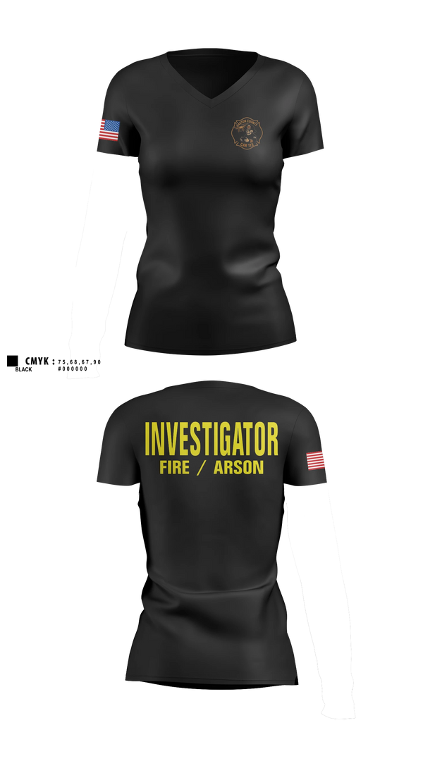 Womens Short Sleeve Vneck Shirt, Gaston County Emergency Management and Fire Services, Fire Department, Teamtime, Team time, sublimation, custom sports apparel, team uniforms, spirit wear, spiritwear, sports uniforms, custom shirts, team store, custom team store, fundraiser sports, apparel fundraiser