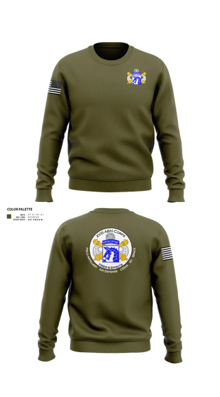 Crew Neck Sweatshirt, XVIII Airborne Corps G34 FIRES, Army, Teamtime, Team time, sublimation, custom sports apparel, team uniforms, spirit wear, spiritwear, sports uniforms, custom shirts, team store, custom team store, fundraiser sports, apparel fundraiser