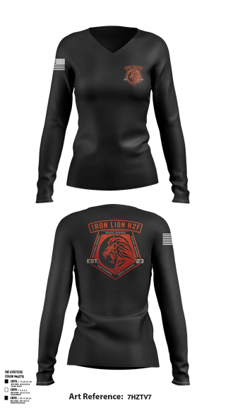 Womens Long Sleeve Vneck Shirt, 35th CSB H2F, Army, Teamtime, Team time, sublimation, custom sports apparel, team uniforms, spirit wear, spiritwear, sports uniforms, custom shirts, team store, custom team store, fundraiser sports, apparel fundraiser
