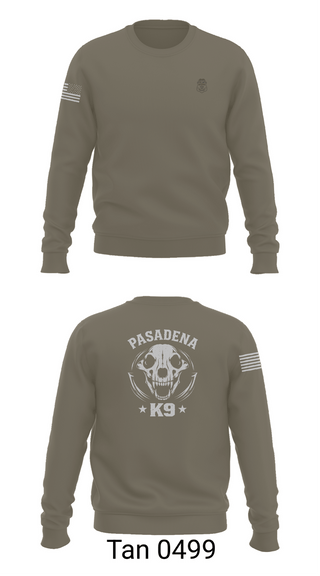 Crew Neck Sweatshirt, Pasadena K9, Police, Teamtime, Team time, sublimation, custom sports apparel, team uniforms, spirit wear, spiritwear, sports uniforms, custom shirts, team store, custom team store, fundraiser sports, apparel fundraiser