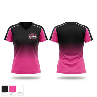 Womens Short Sleeve Vneck Shirt, Pittsburgh Ballers, Women's Basketball, Teamtime, Team time, sublimation, custom sports apparel, team uniforms, spirit wear, spiritwear, sports uniforms, custom shirts, team store, custom team store, fundraiser sports, apparel fundraiser