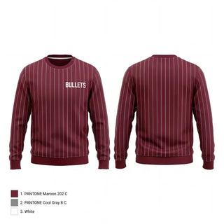 Crew Neck Sweatshirt, Bullets, Baseball, Teamtime, Team time, sublimation, custom sports apparel, team uniforms, spirit wear, spiritwear, sports uniforms, custom shirts, team store, custom team store, fundraiser sports, apparel fundraiser