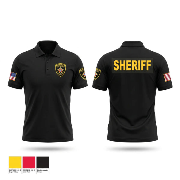 Short Sleeve Performance Polo, San Jacinto County Sheriff's Office, Police, Teamtime, Team time, sublimation, custom sports apparel, team uniforms, spirit wear, spiritwear, sports uniforms, custom shirts, team store, custom team store, fundraiser sports, apparel fundraiser