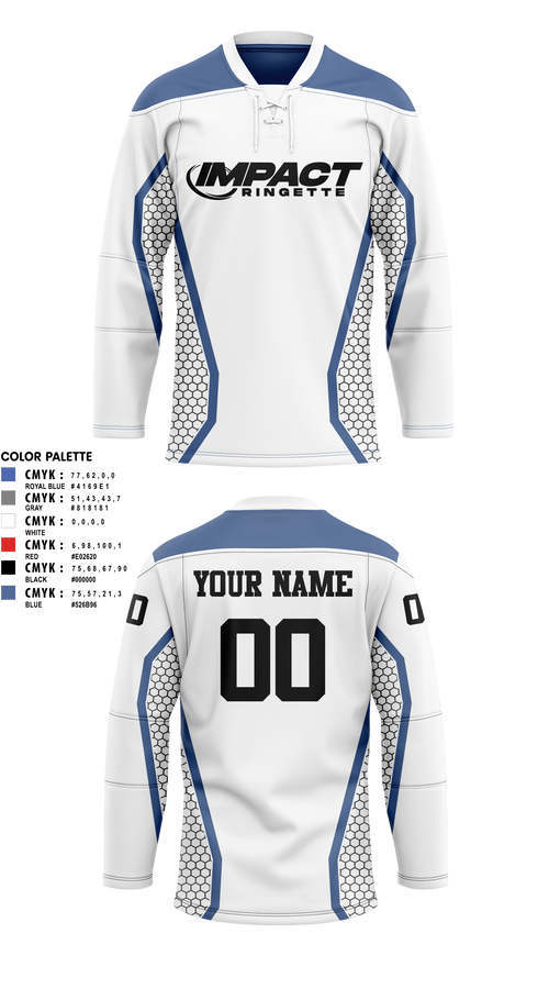 Hockey Jersey, Impact Ringette 2026, Ice Hockey, Teamtime, Team time, sublimation, custom sports apparel, team uniforms, spirit wear, spiritwear, sports uniforms, custom shirts, team store, custom team store, fundraiser sports, apparel fundraiser