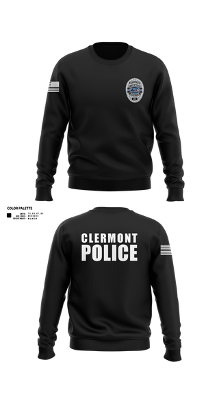 Crew Neck Sweatshirt, Clermont PD, Police, Teamtime, Team time, sublimation, custom sports apparel, team uniforms, spirit wear, spiritwear, sports uniforms, custom shirts, team store, custom team store, fundraiser sports, apparel fundraiser