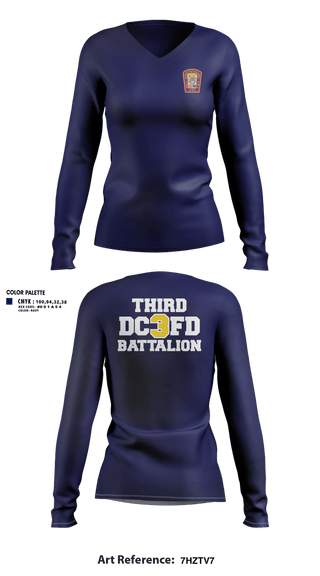 Womens Long Sleeve Vneck Shirt, Washington DC Fire Department, Fire Department, Teamtime, Team time, sublimation, custom sports apparel, team uniforms, spirit wear, spiritwear, sports uniforms, custom shirts, team store, custom team store, fundraiser sports, apparel fundraiser