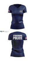Strasburg Police Women's Short Sleeve V-neck Shirt - 100
