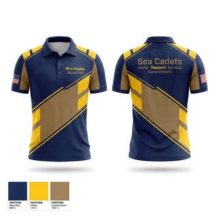 Short Sleeve Performance Polo, Blue Angles Squadron, Navy, Teamtime, Team time, sublimation, custom sports apparel, team uniforms, spirit wear, spiritwear, sports uniforms, custom shirts, team store, custom team store, fundraiser sports, apparel fundraiser