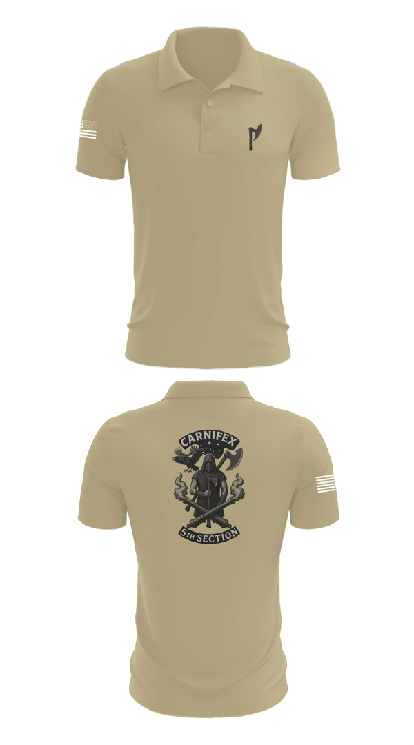 Short Sleeve Performance Polo, 2-8 FA, C BTRY, , Teamtime, Team time, sublimation, custom sports apparel, team uniforms, spirit wear, spiritwear, sports uniforms, custom shirts, team store, custom team store, fundraiser sports, apparel fundraiser
