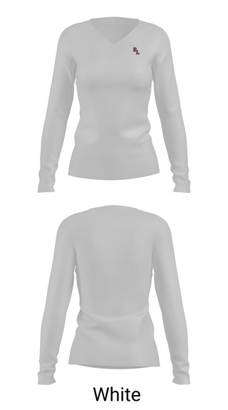 Womens Long Sleeve Vneck Shirt, Batesburg Leesville Middle School Girls Basketball, Women's Basketball, Teamtime, Team time, sublimation, custom sports apparel, team uniforms, spirit wear, spiritwear, sports uniforms, custom shirts, team store, custom team store, fundraiser sports, apparel fundraiser