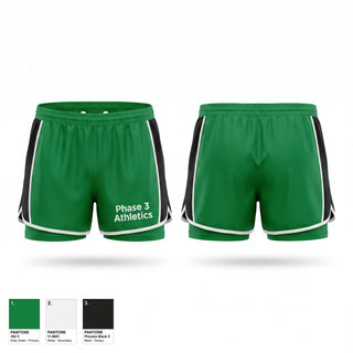 Track Shorts, Phase 3 Athletics, Track & Field, Teamtime, Team time, sublimation, custom sports apparel, team uniforms, spirit wear, spiritwear, sports uniforms, custom shirts, team store, custom team store, fundraiser sports, apparel fundraiser