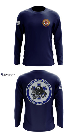 Long Sleeve Performance Shirt, Pleasant Gap Fire Company, EMS/EMT, Teamtime, Team time, sublimation, custom sports apparel, team uniforms, spirit wear, spiritwear, sports uniforms, custom shirts, team store, custom team store, fundraiser sports, apparel fundraiser