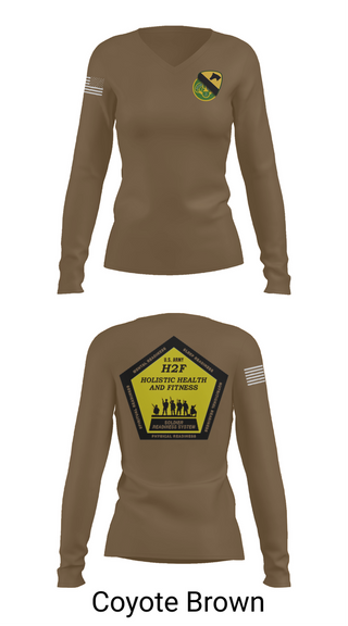 Womens Long Sleeve Vneck Shirt, 1st Cav 3CR, , Teamtime, Team time, sublimation, custom sports apparel, team uniforms, spirit wear, spiritwear, sports uniforms, custom shirts, team store, custom team store, fundraiser sports, apparel fundraiser