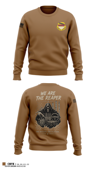 Crew Neck Sweatshirt, A Co, 115th BSB, 1CD, Army, Teamtime, Team time, sublimation, custom sports apparel, team uniforms, spirit wear, spiritwear, sports uniforms, custom shirts, team store, custom team store, fundraiser sports, apparel fundraiser