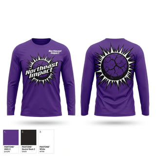 Long Sleeve Performance Shirt, Northeast Impact, Softball, Teamtime, Team time, sublimation, custom sports apparel, team uniforms, spirit wear, spiritwear, sports uniforms, custom shirts, team store, custom team store, fundraiser sports, apparel fundraiser
