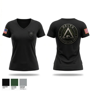 Womens Short Sleeve Vneck Shirt, Delta narcotics task force, Police, Teamtime, Team time, sublimation, custom sports apparel, team uniforms, spirit wear, spiritwear, sports uniforms, custom shirts, team store, custom team store, fundraiser sports, apparel fundraiser