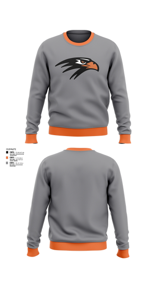 Crew Neck Sweatshirt, Bloomer Blackhawk'sTrack & Field, Track & Field, Teamtime, Team time, sublimation, custom sports apparel, team uniforms, spirit wear, spiritwear, sports uniforms, custom shirts, team store, custom team store, fundraiser sports, apparel fundraiser