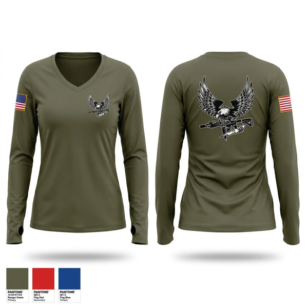 Womens Long Sleeve Vneck Shirt, Sutter County SED, Police, Teamtime, Team time, sublimation, custom sports apparel, team uniforms, spirit wear, spiritwear, sports uniforms, custom shirts, team store, custom team store, fundraiser sports, apparel fundraiser