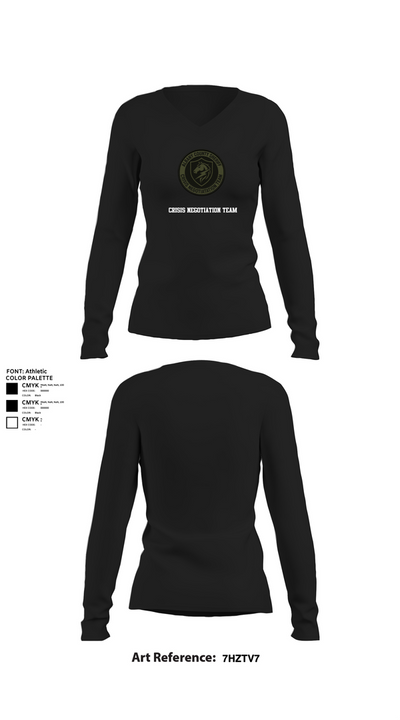 Crisis negotiation team 79113542 Women's Long Sleeve V-neck Shirt - 21
