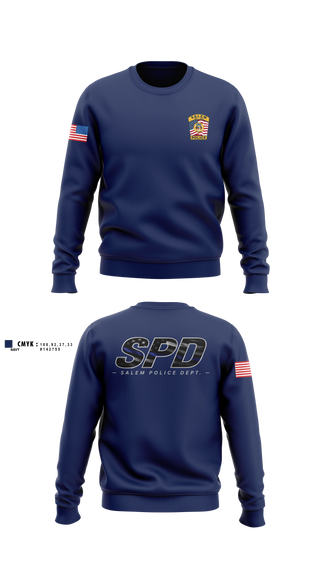 Crew Neck Sweatshirt, Salem Police Department, Police, Teamtime, Team time, sublimation, custom sports apparel, team uniforms, spirit wear, spiritwear, sports uniforms, custom shirts, team store, custom team store, fundraiser sports, apparel fundraiser